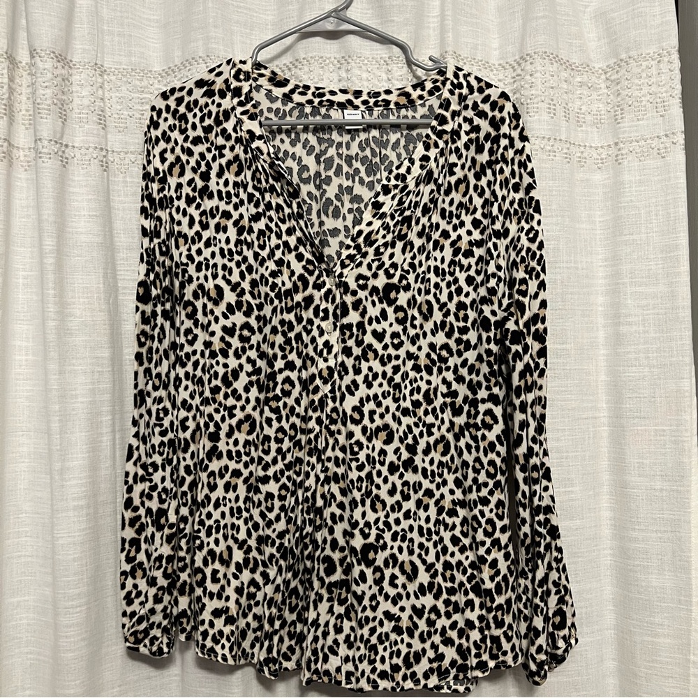 Old Navy Leopard Print Blouse